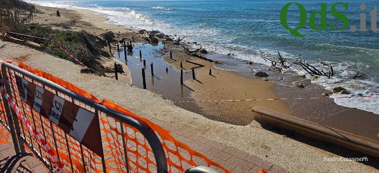 VIDEO | L’erosione costiera colpisce la pista ciclabile di San leone, Mareamico: “Intervenire subito”