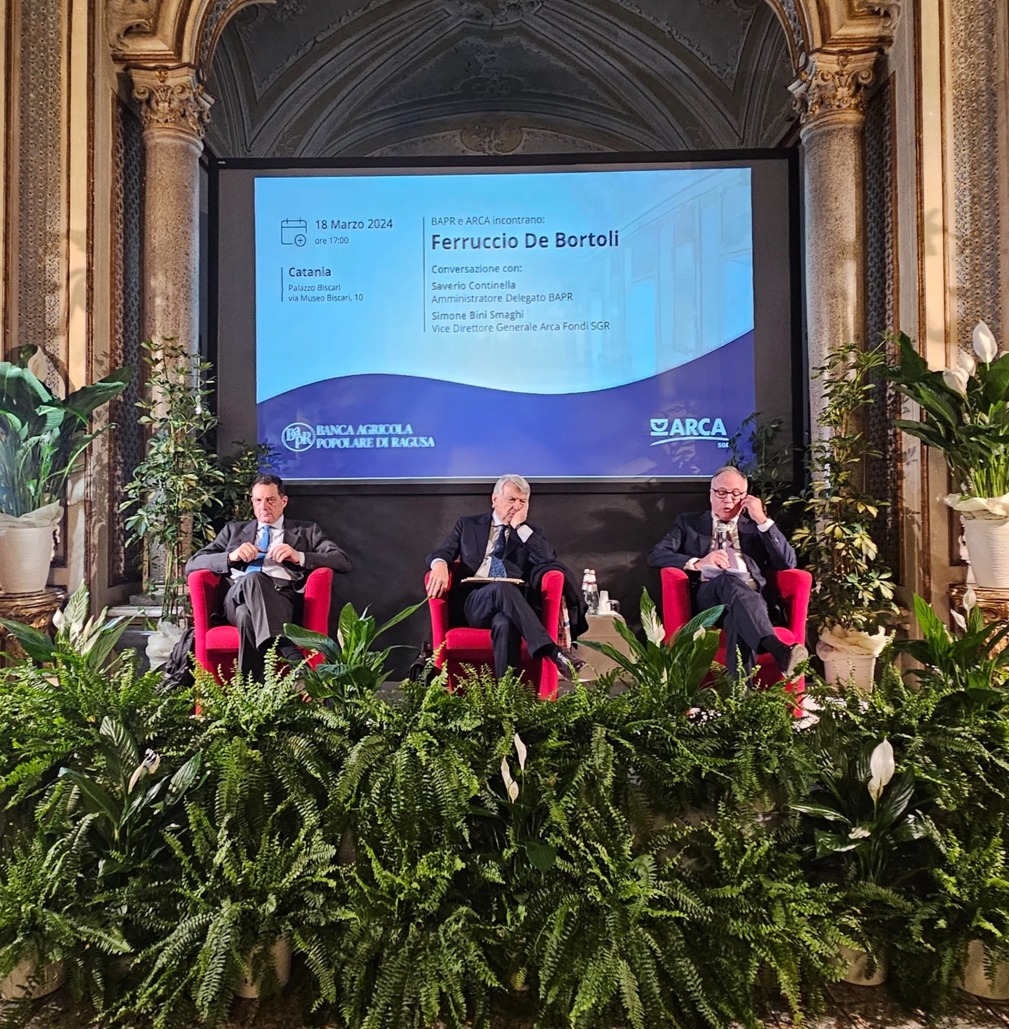 Banca popolare agricola di Ragusa e Arca Fondi portano a Catania Ferruccio De Bortoli