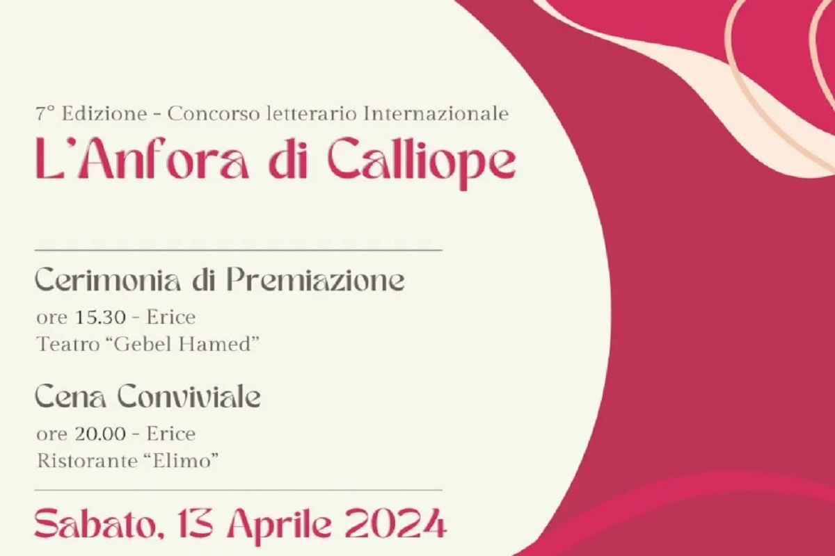 VII edizione del Premio Internazionale “L’Anfora di Calliope”, cerimonia a Erice