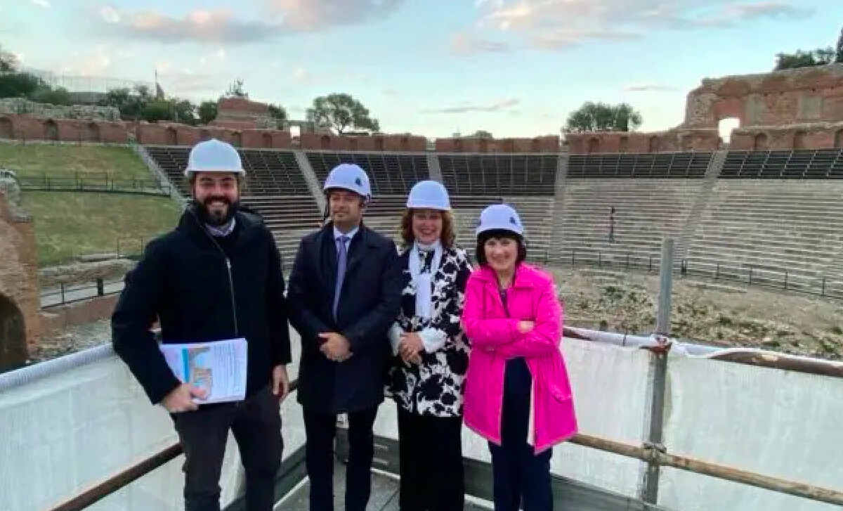 Teatro di Taormina, iniziati i lavori di restauro del portico