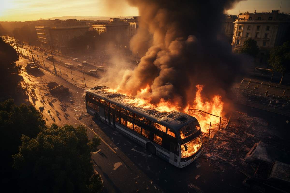 VIDEO| Autobus precipita da un ponte e si incendia dopo l’impatto: 45 morti