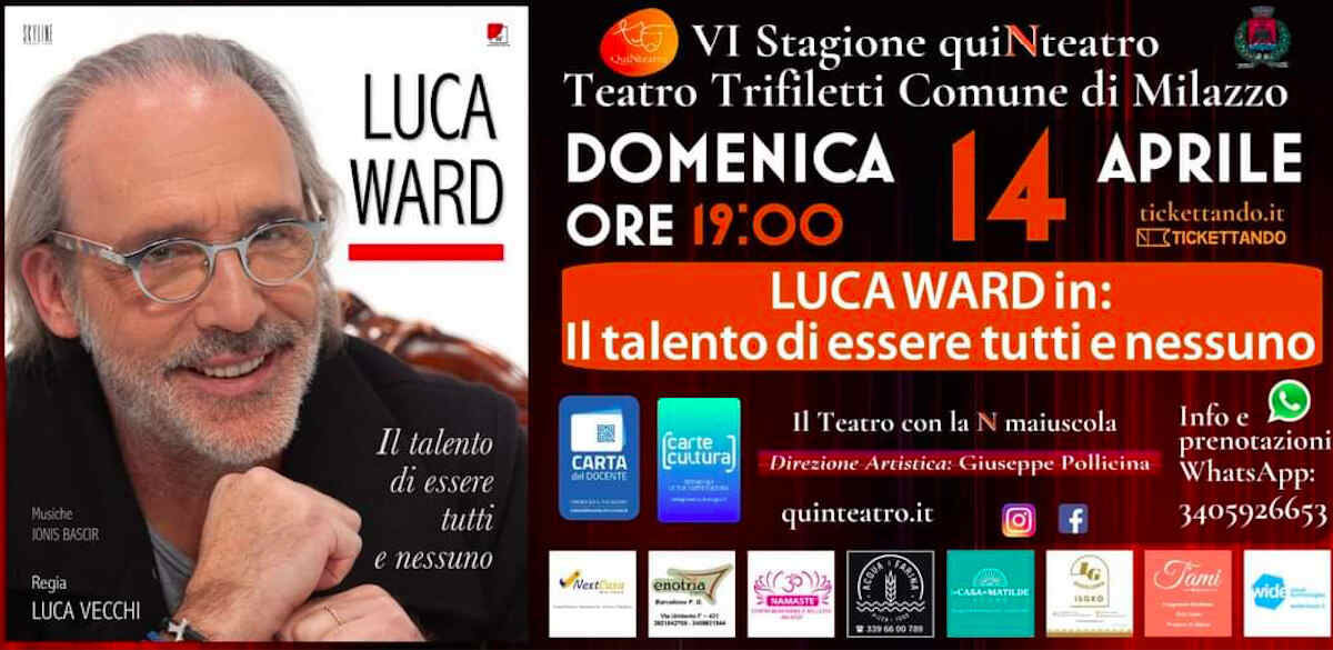 Milazzo, al Teatro Trifiletti il doppiatore Luca Ward con “Il talento di essere tutti e nessuno”