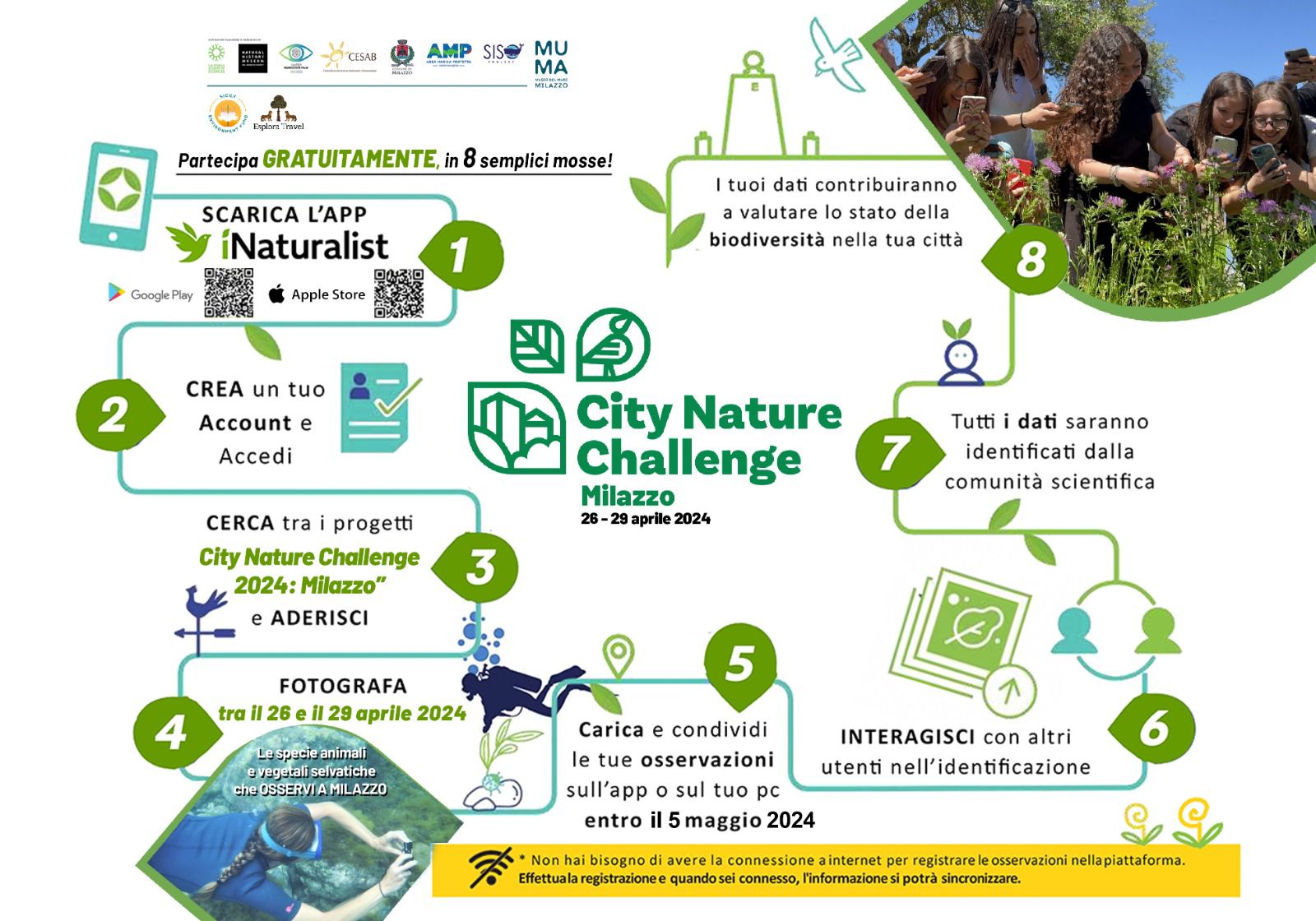 Milazzo, dal 26 al 29 aprile torna la “City Nature Challenge” all’insegna della biodiversità