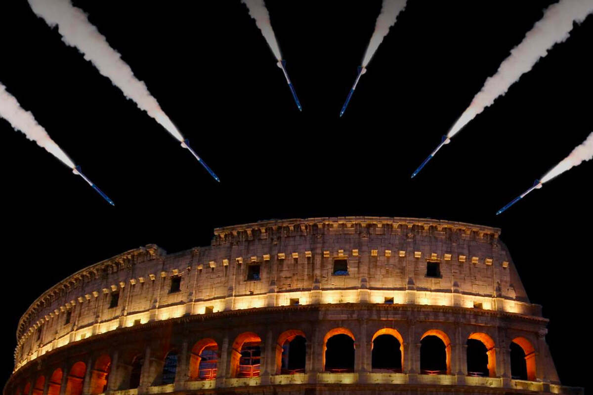 Medio Oriente, il ministro degli Esteri israeliano pubblica una foto del Colosseo sotto attacco missilistico