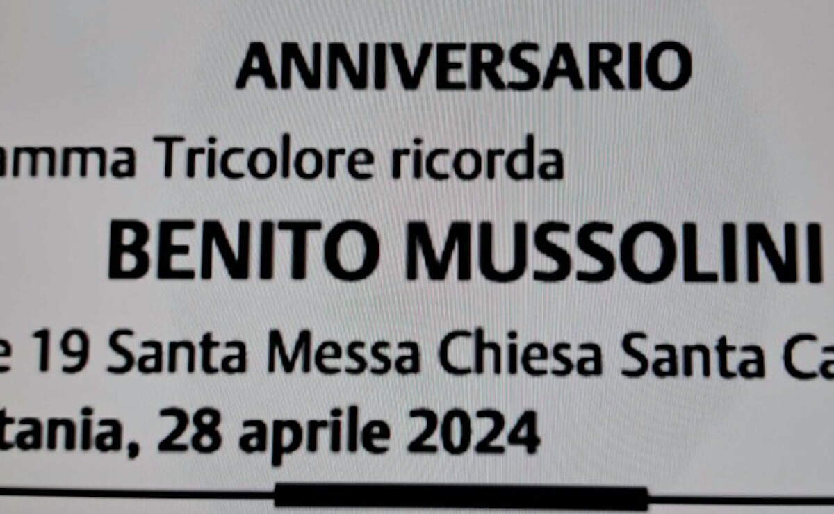 Catania, annullata la messa per ricordare Benito Mussolini: chiusa la chiesa di Santa Caterina