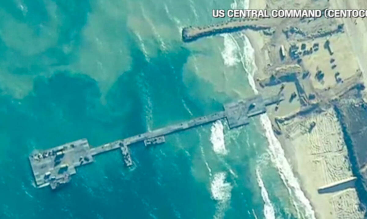 VIDEO | Le immagini del molo provvisorio costruito dagli Usa a Gaza