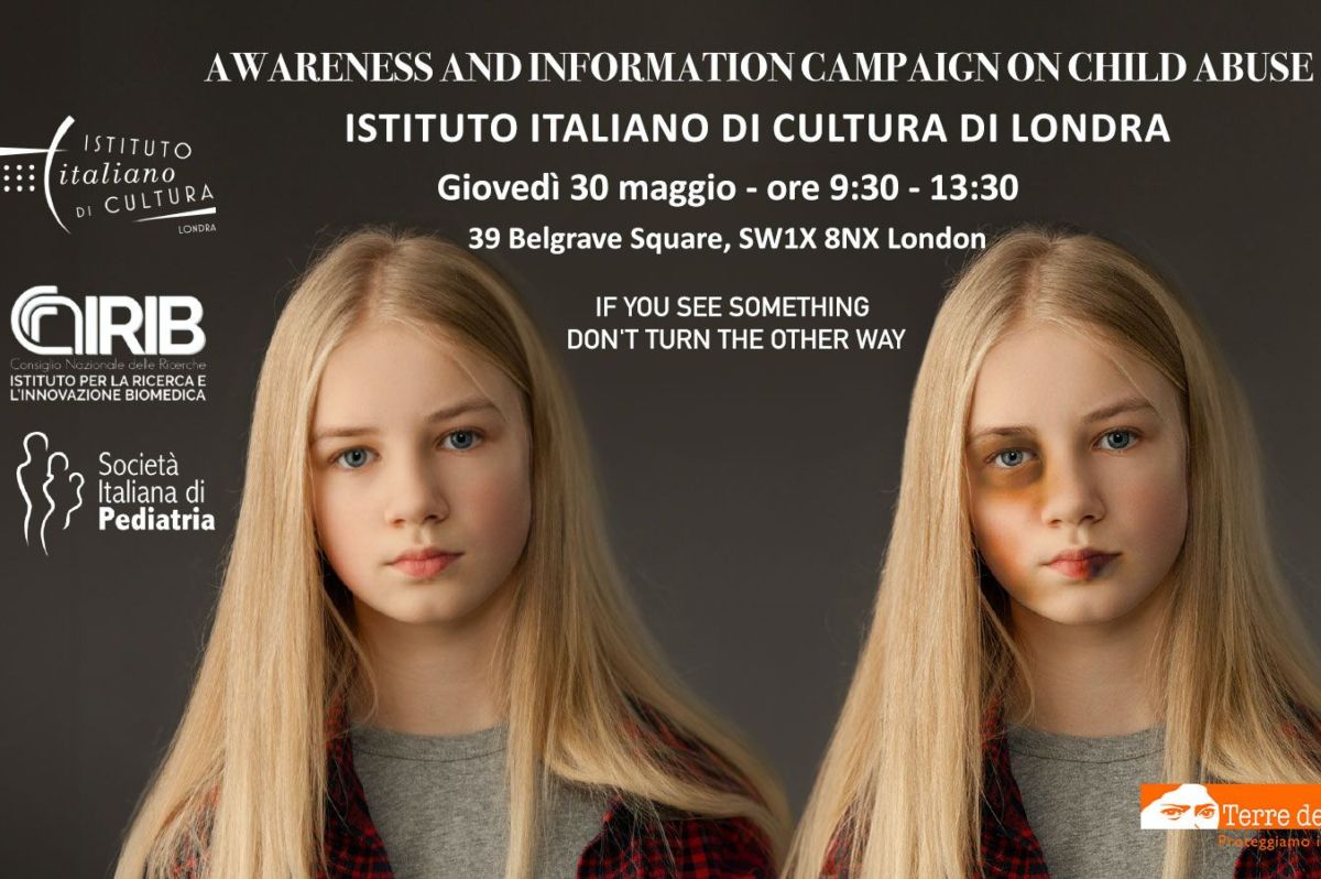 Violenza sui minori, approda a Londra la campagna “Invisibile agli occhi”