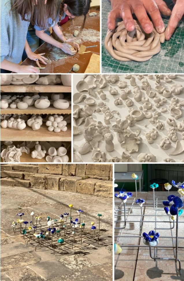 Meravigliosi quei fiori primordiali in ceramica di Caltagirone