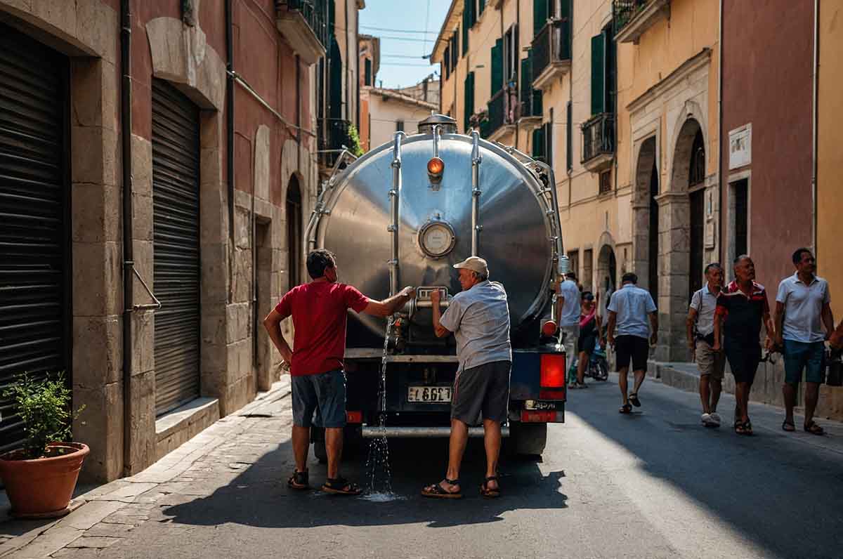 Ospedale di Castelvetrano, autobotti in azione per il trasporto di acqua potabile