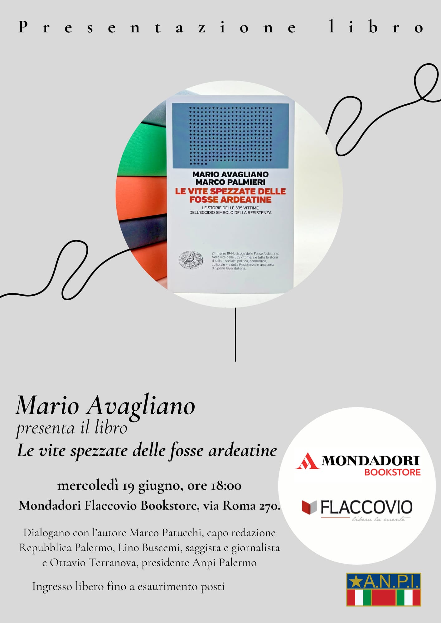 Galleria foto 'Palermo, presentazione libro di Avagliano sulle vite spezzate delle Fosse Ardeatine' - foto 1