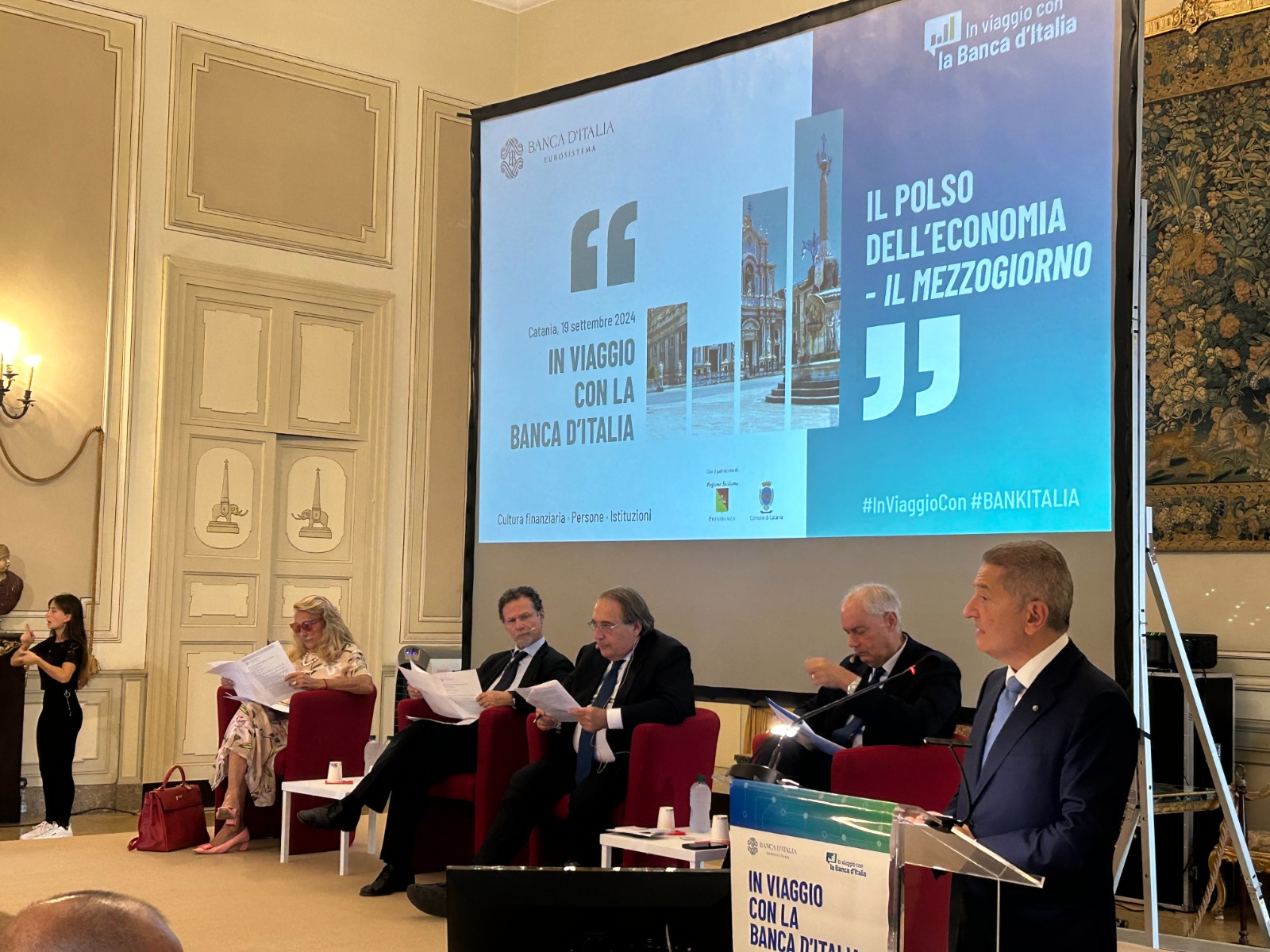 FOTO | Banca d’Italia, il governatore Panetta a Catania: “Crescita Sud fondamentale per il Paese”