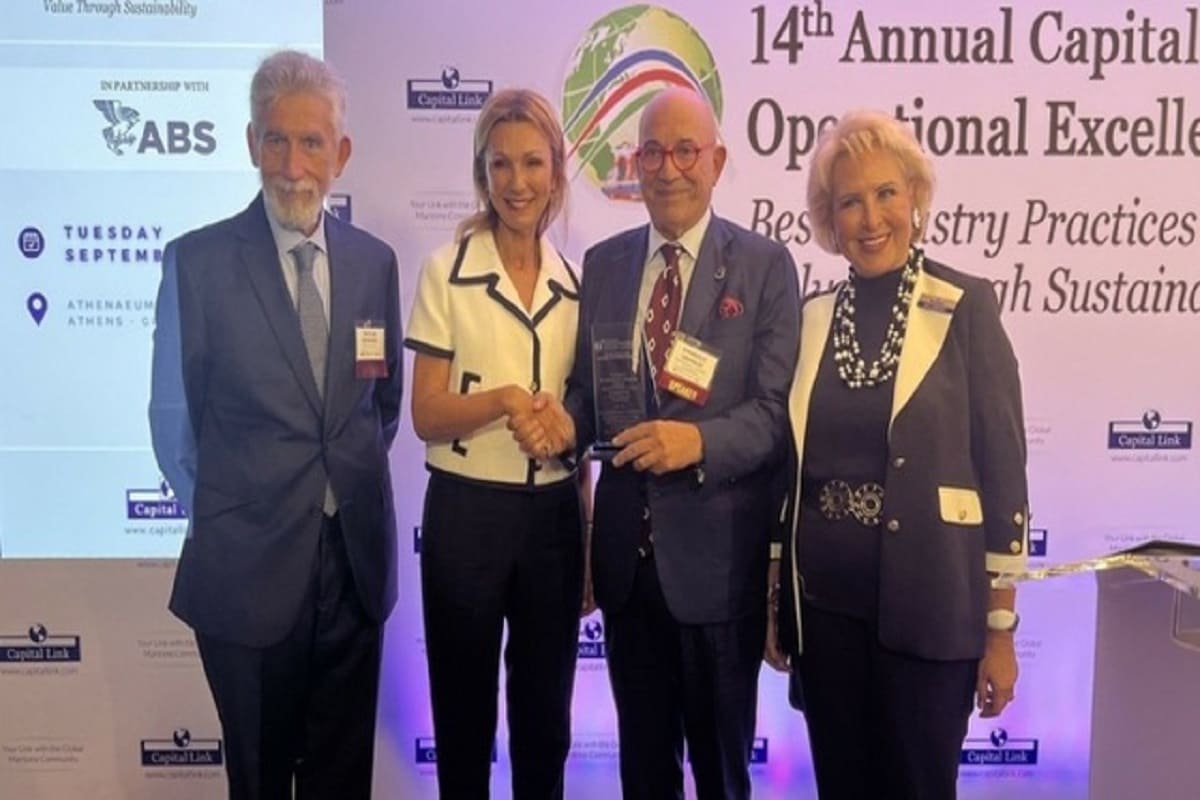Sostenibilità e sicurezza, a Emanuele Grimaldi il Capital Link Maritime Sustainability Award 2024