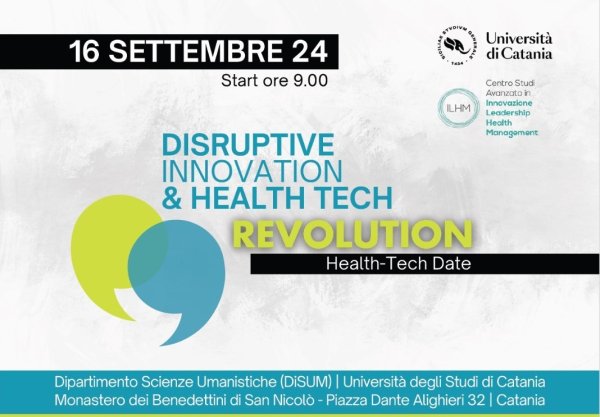 “Disruptive innovation & health tech revolution”: l’evento UniCT al Monastero dei Benedettini