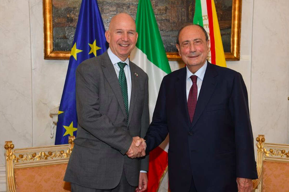 Regione Sicilia, Schifani riceve l’ambasciatore Usa: “Presto in America con una delegazione di imprenditori siciliani”