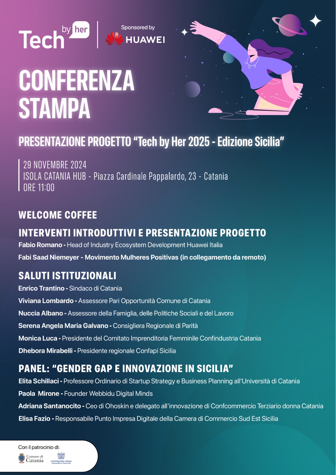 Digitale e parità di genere: Tech by Her di Huawei arriva a Catania