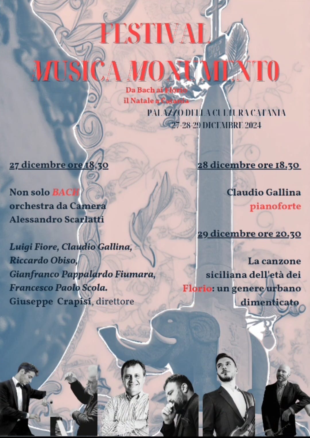 Catania, al Palazzo della Cultura dal 27 al 29 dicembre concerti di eccellenza con la rassegna ‘Musica e Monumento’