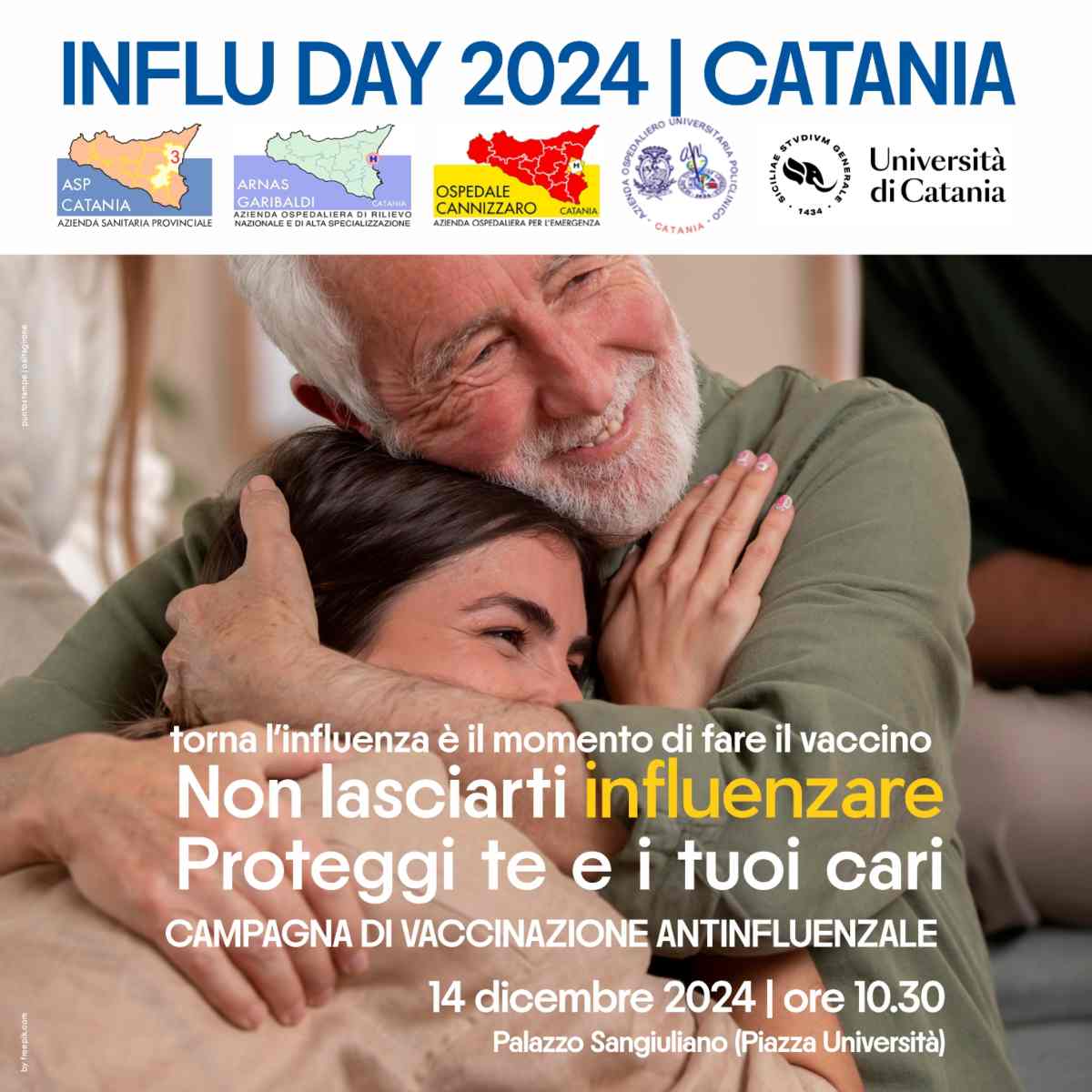 Asp Catania, Influ day 2024: 14 dicembre la giornata dedicata alla vaccinazione antinfluenzale