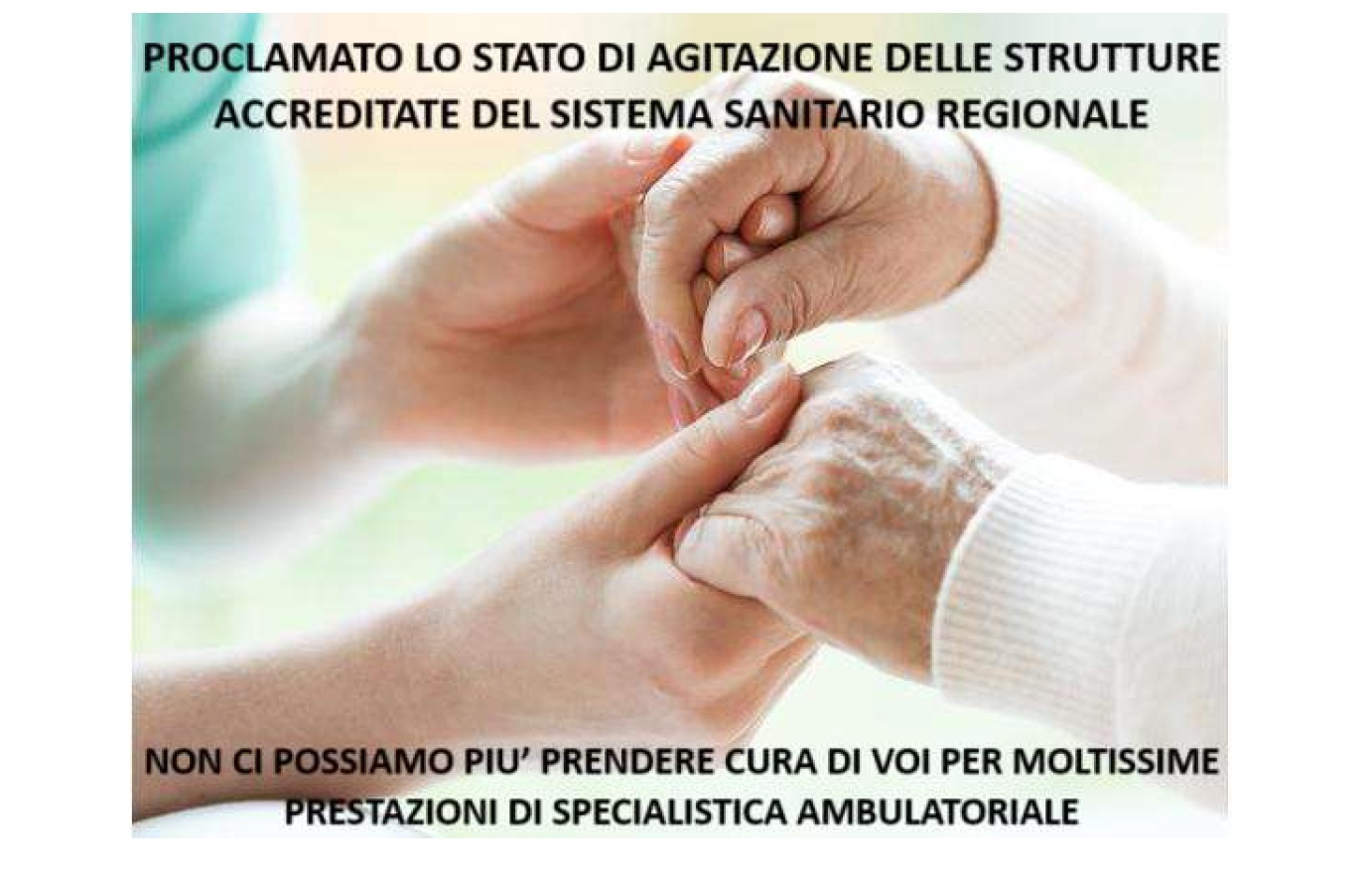 Gli ambulatori specializzati convenzionati proclamano lo stato di agitazione