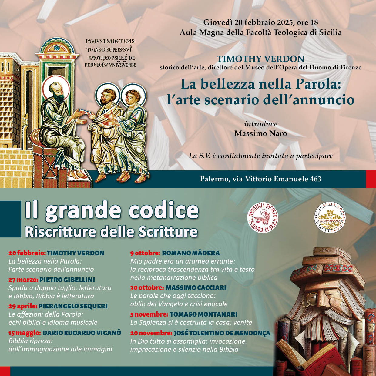 Percorso culturale “Il grande codice: Riscritture delle Scritture bibliche nell’arco di quasi duemila anni”