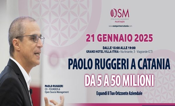 Incrementare il fatturato e fare business, Paolo Ruggeri ospite di un evento di Osm Catania