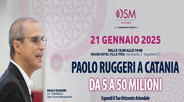Incrementare il fatturato e fare business, Paolo Ruggeri ospite di un evento di Osm Catania