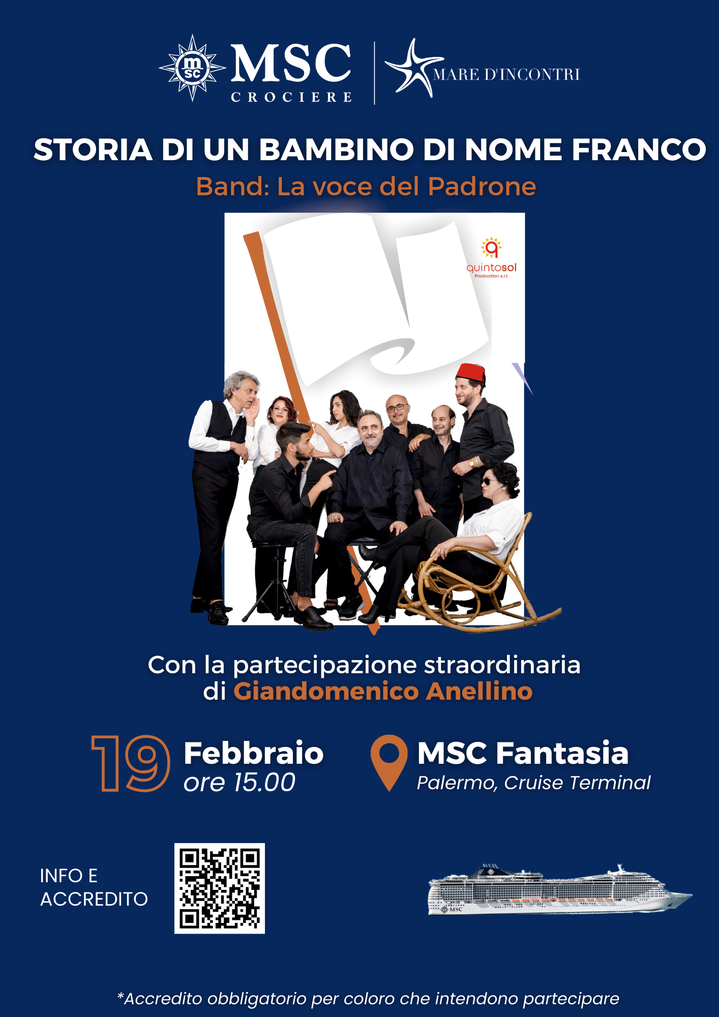 OMAGGIO A FRANCO BATTIATO A BORDO DI MSC FANTASIA