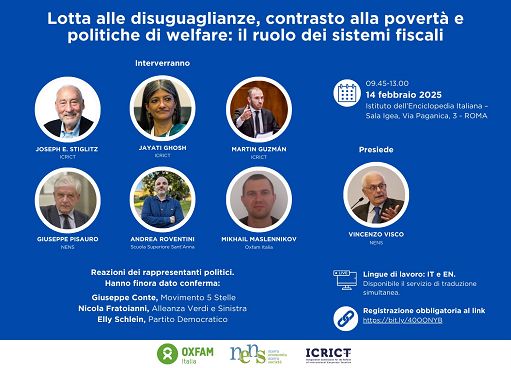 Lotta alle disuguaglianze, un incontro con Stiglitz