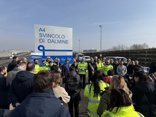 Autostrade, inaugurato il nuovo svincolo di Dalmine sulla A4