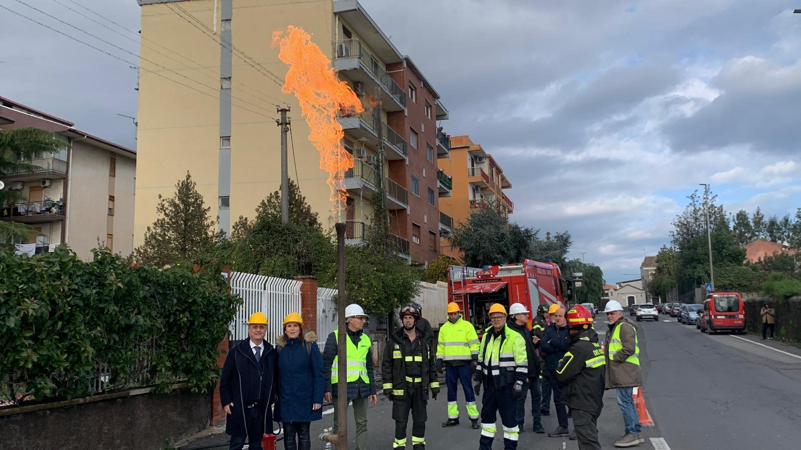 Catania Rete Gas, oggi pomeriggio accensione della Fiamma in via Sebastiano Catania