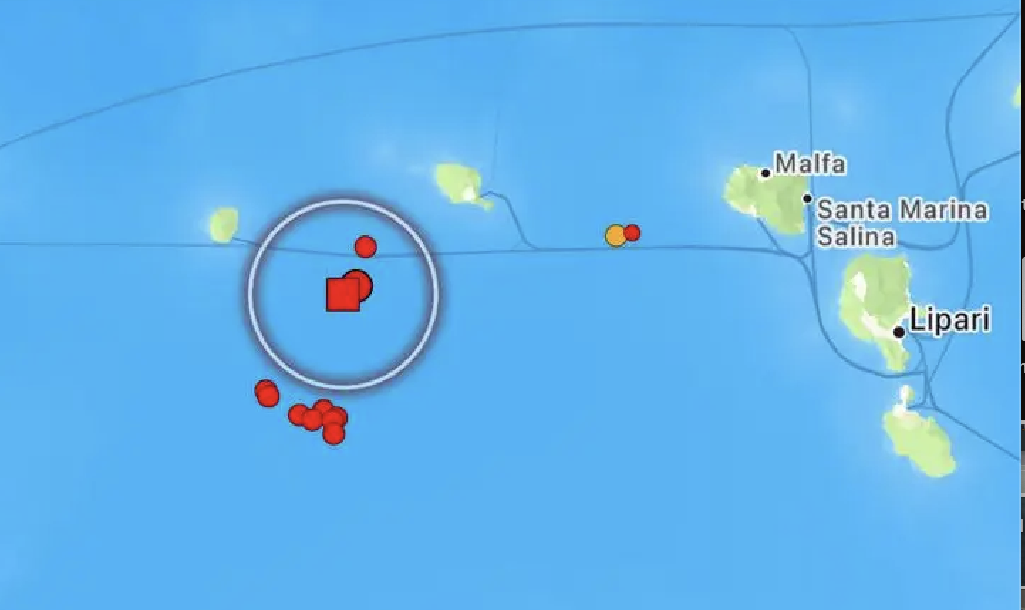 Continua lo sciame sismico in Sicilia, altre tre scosse nella notte alle isole Eolie