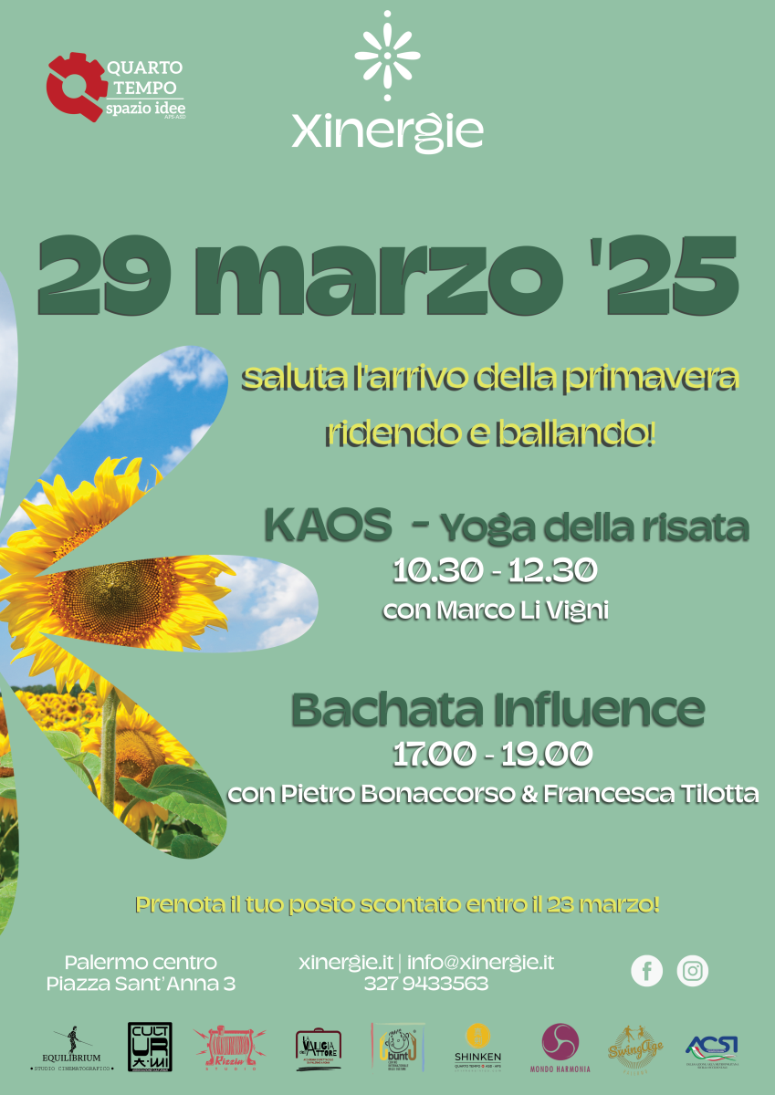 Al centro culturale Xinergie lo “Yoga della risata” e la “Bachata Influence”