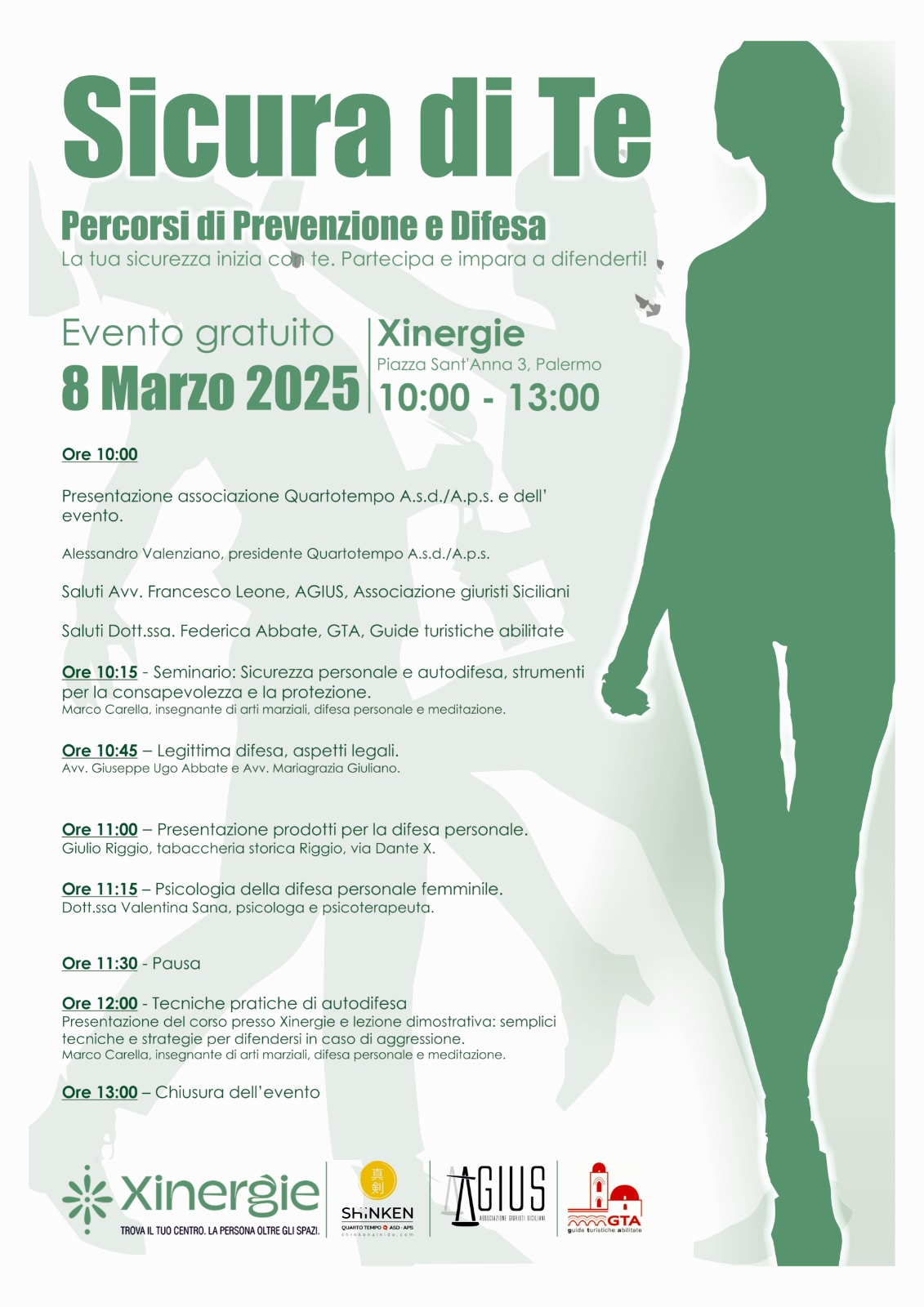 Al centro culturale Xinergie “Sicura di te” l’evento per la difesa personale Al centro culturale Xinergie “Sicura di te” l’evento per la difesa personale