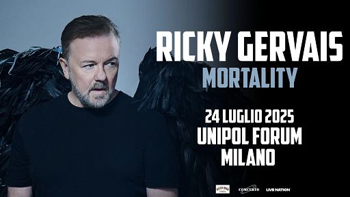 Spettacolo, Ricky Gervais per la prima volta in Italia a luglio