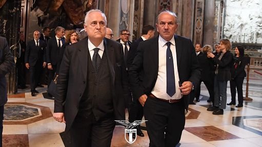 La Lazio a San Pietro per l’ultimo saluto a Papa Francesco