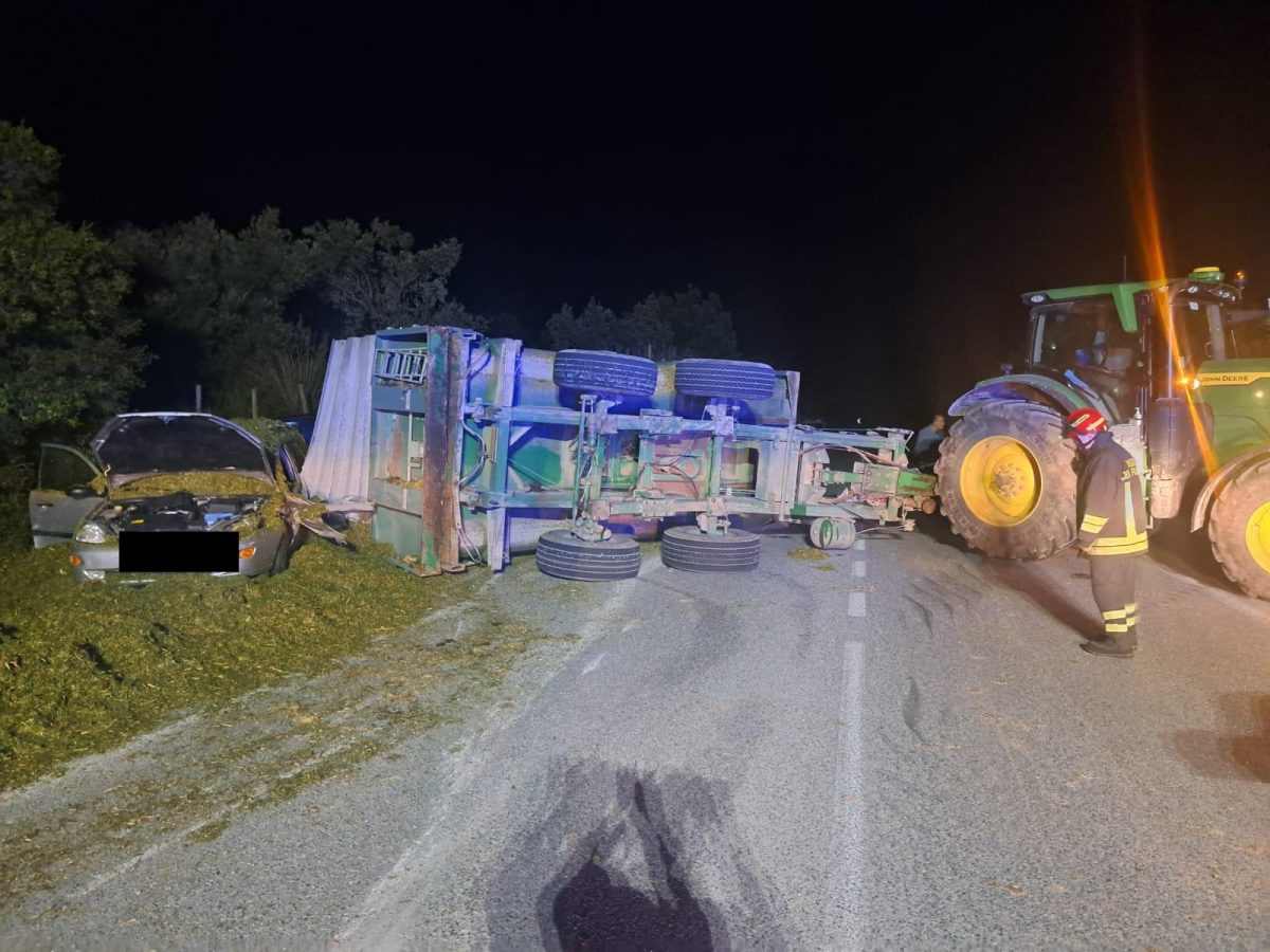 Incidente sulla SP18: coinvolti un trattore, un tir e tre auto