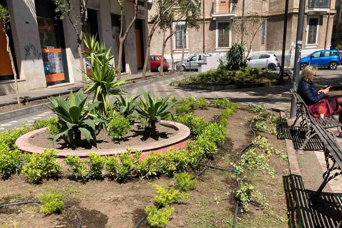 Catania, Largo Podgora: riqualificazione a costo zero grazie all’intervento di Amministrazione e cittadini