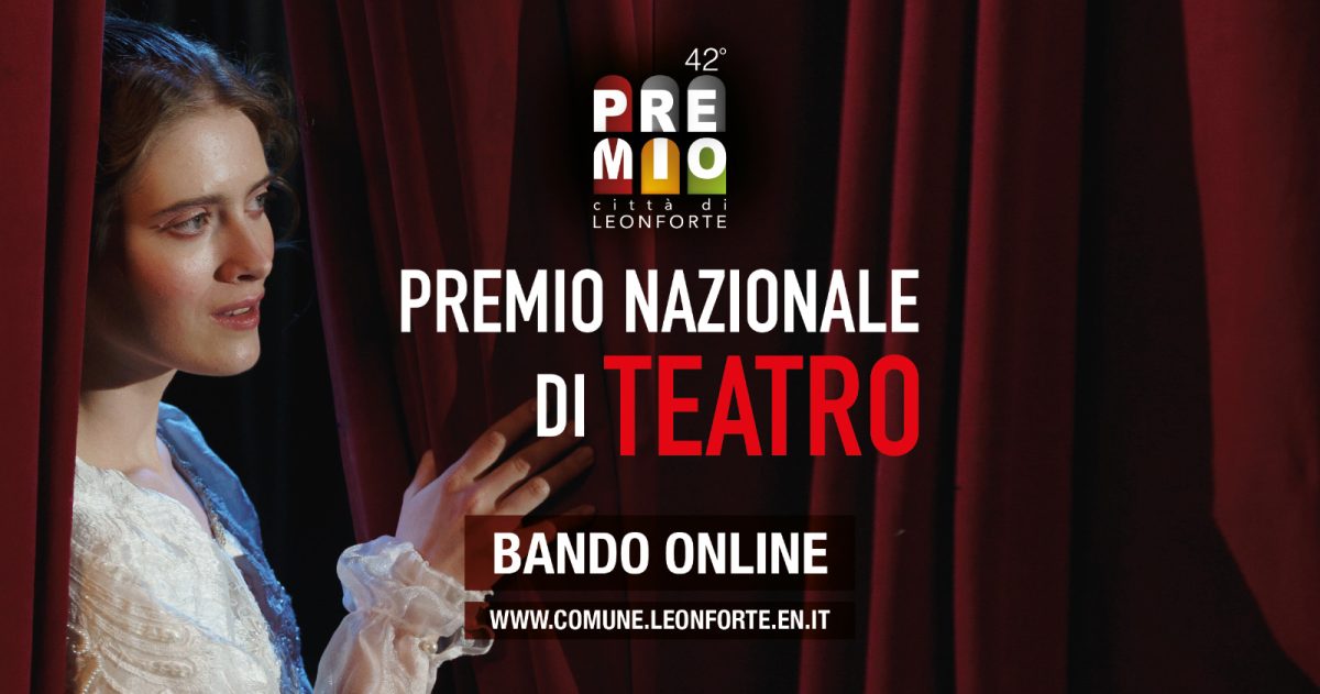 Teatro, torna il Premio nazionale Città di Leonforte: on line il bando per partecipare