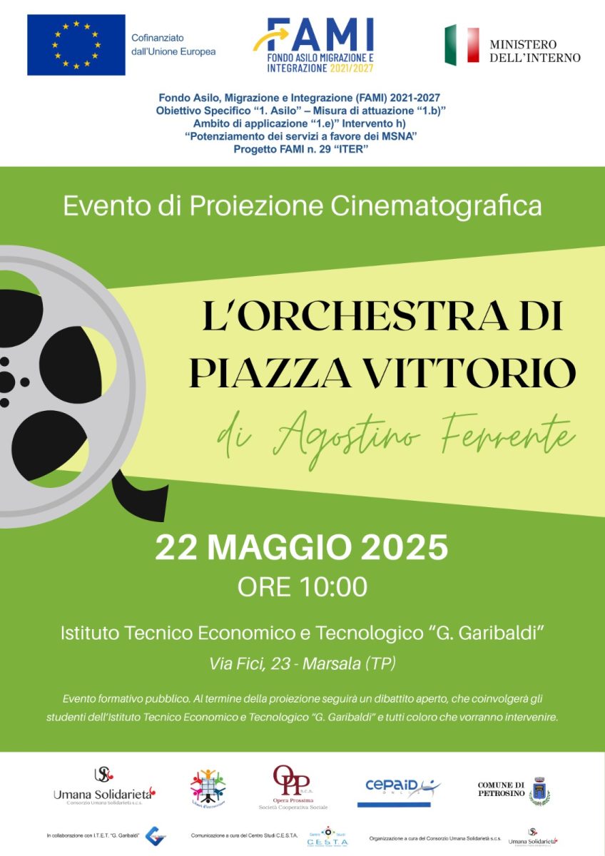 Marsala ospita la proiezione del film “L’orchestra di piazza Vittorio”: un racconto di musica e integrazione