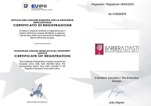 Tutela europea per la Barbera d’Asti: registrato il marchio collettivo