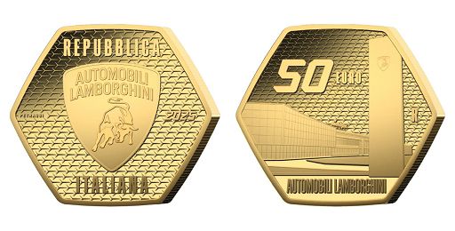 Zecca di Stato, una moneta in oro per celebrare Automobili Lamborghini