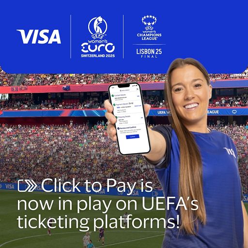 Visa abilita Click to Pay sulla piattaforma di biglietteria UEFA