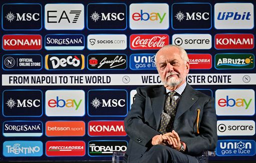 Calcio, De Laurentiis: “Conte ha un contratto di tre anni”