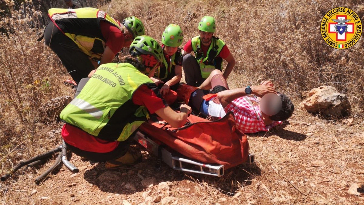 Palermo, intervento per recuperare un biker infortunato a Pizzo Manolfo