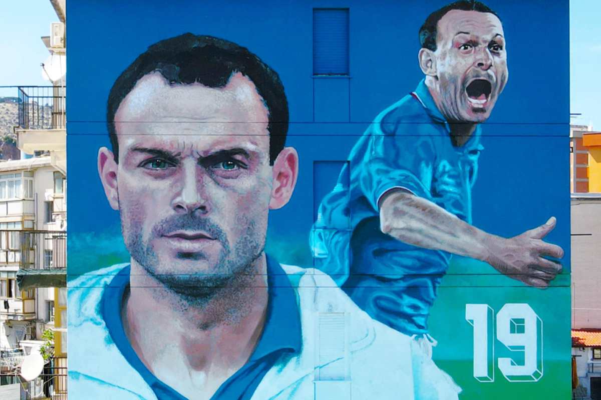 Galleria foto 'FOTO | Palermo, l’arte di Igor Scalisi Palminteri celebra Totò Schillaci: il murales al CEP' - foto 1