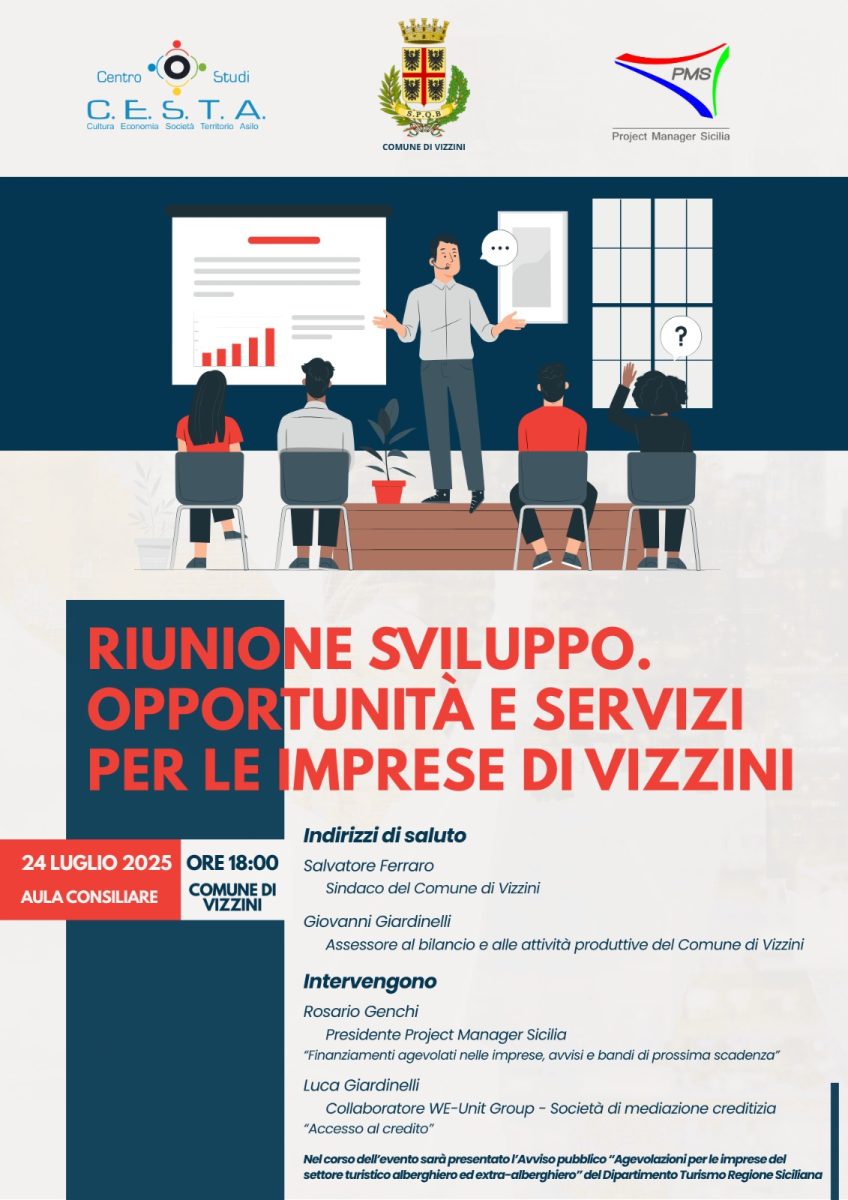 Vizzini: incontro pubblico su sviluppo, opportunità e servizi per le imprese locali