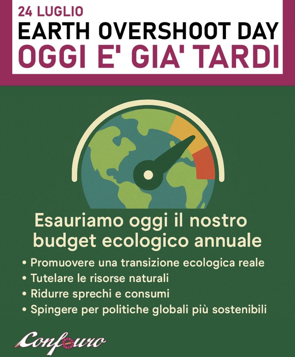Earth Overshoot Day, Confeuro: “Siamo in debito ecologico, cambiare stile di vita”