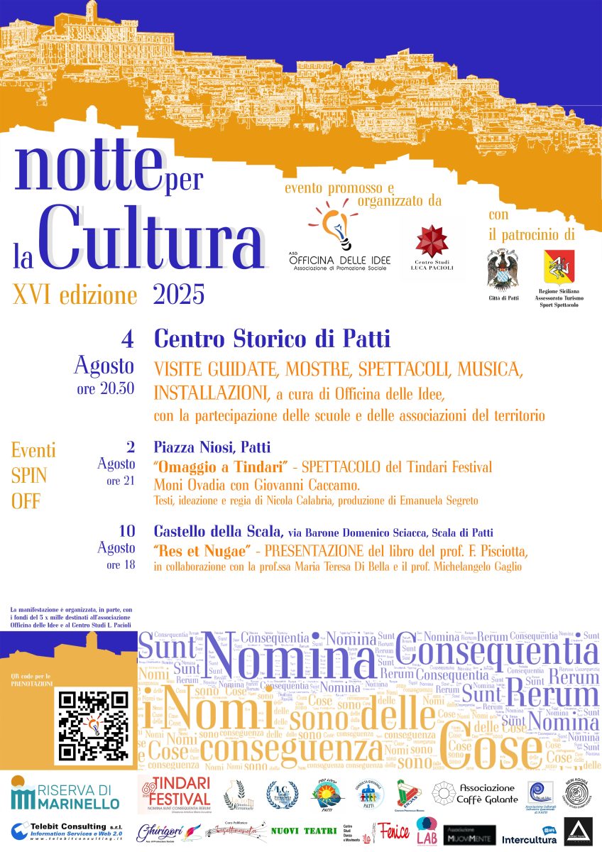 Tindari Festival, il 4 agosto la Notte per la Cultura anima centro storico Patti. Il 5 agosto Capossela in concerto