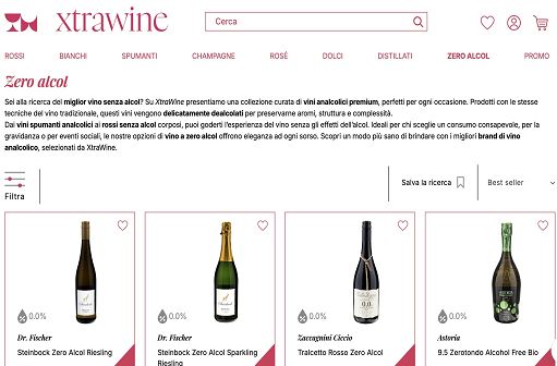 XtraWine amplia la sua offerta aprendosi ai vini senza alcol