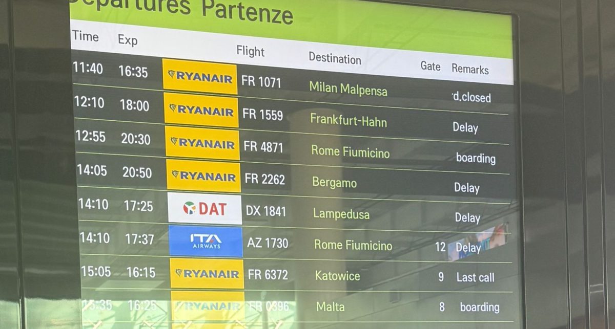Riaperto l’aeroporto di Catania dopo i voli cancellati o in forte ritardo