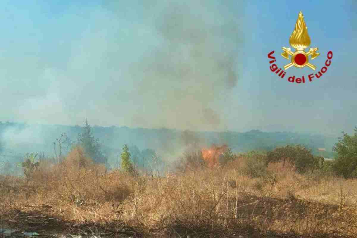 FOTO | Catania, situazione incendi: 28 gli interventi dei VdF, operazioni ancora in corso